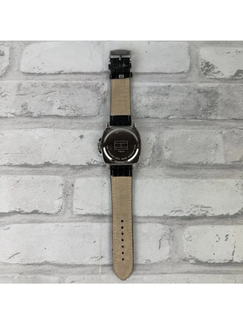 Tommy Hilfiger Mens Watch Black Multi Dial Stainless T10174 New Battery
